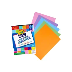 Card Stock*Crayola Project 100 lb. Cardstock Paper, 9" x 12", Vivid Colors, 25 Sheets/Pack (99-0083)
