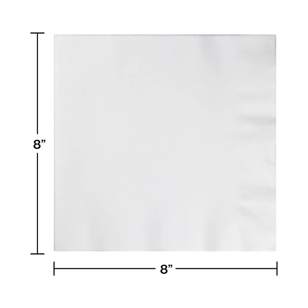 Creative Converting Better Than Linen Napkin, White, 150 Napkins/Pack (DTC603272DNAP)