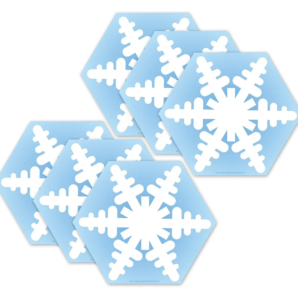 Notepads|Creative Shapes Snowflake Memo Pad, Multicolor, 6/Bundle (SE-15-6)
