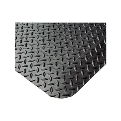 Crown Mats Crown Industrial Deck Plate Anti-Fatigue Floor Mat, 24" x 36", Black (CWNCD0023DB)