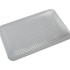 Crown Mats Industrial Deck Plate Anti-Fatigue Mat, 24" x 36", Gray (CD 0035DG)