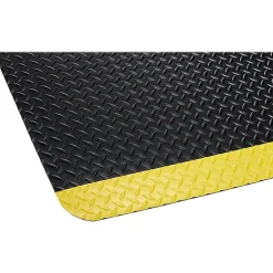 Crown Mats Industrial Deck Plate Anti-Fatigue Mat, 3 x 12, Black/Yellow (CD 0312YB)