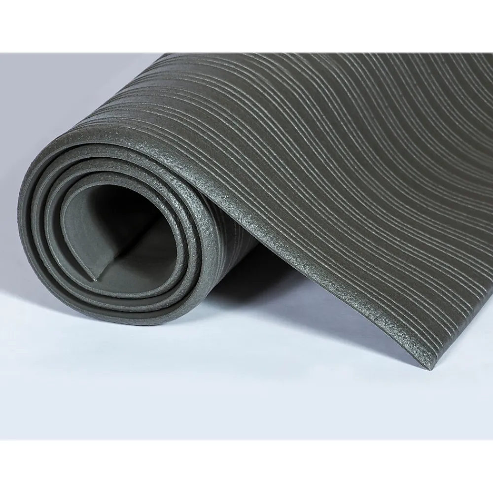 Crown Mats Tuff-Spun Foot-Lover Anti-Fatigue Mat, 24" x 36", Gray (FL 2436GY)