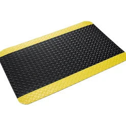 Crown Mats Workers-Delight Deck Plate Supreme Anti-Fatigue Mat, 36" x 144", Black/Yellow (WD 1232YB)