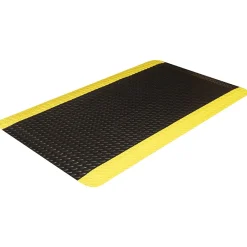 Crown Mats Workers-Delight Deck Plate Supreme Anti-Fatigue Mat, 36" x 60", Black/Yellow (WD 1235YB)