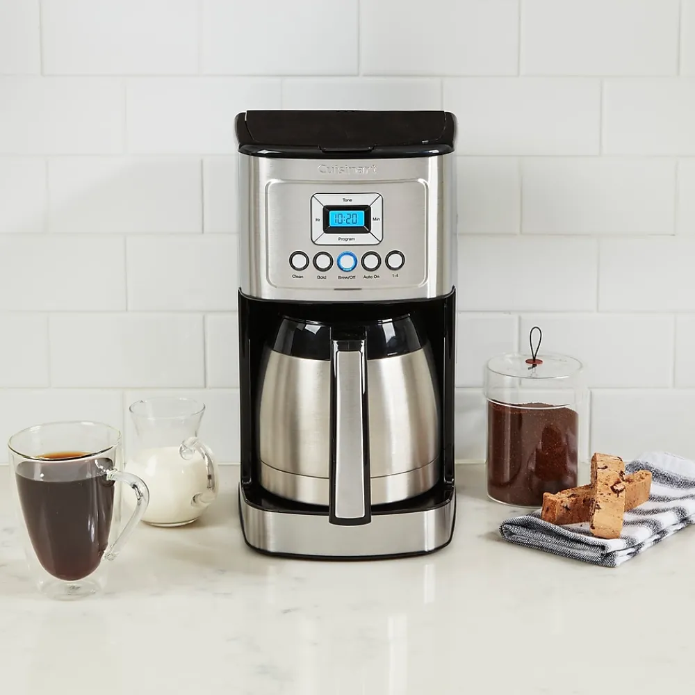 Cuisinart 12-Cups Automatic Drip Coffee Maker, Black Stainless (DCC-3400P1)