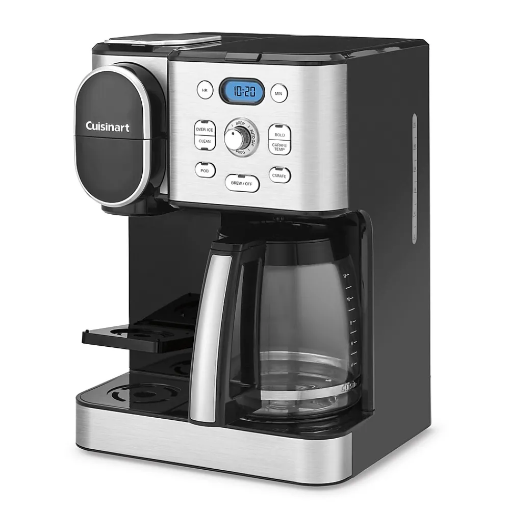 Cuisinart 12-Cups Single Serve & Automatic Drip Coffee Maker, Stainless Steel (SS-16)