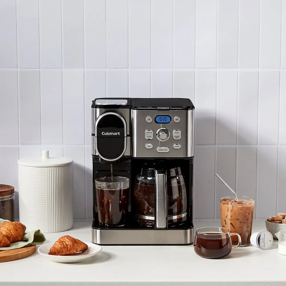 Cuisinart 12-Cups Single Serve & Automatic Drip Coffee Maker, Stainless Steel (SS-16)