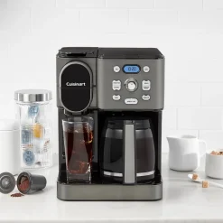 Cuisinart 12-Cups Single Serve & Automatic Drip Coffee Maker, Black Stainless (SS-16BKS)