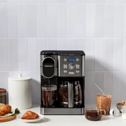 Cuisinart 12-Cups Single Serve & Automatic Drip Coffee Maker, Black Stainless (SS-16BKS)