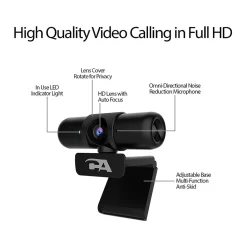 Online Cyber Acoustics Essential HD 1080p Webcam, Black (WC2000)