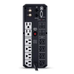 CyberPower Intelligent LCD UPS System, 1500VA/900W, 12 Outlets, 2 USB Ports, AVR, Mini Tower, Black (CP1500AVRLCD3)