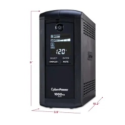 CyberPower Intelligent 1000VA UPS Battery Backup and Surge Protector, 9-Outlets, Black (CP1000AVRLCD)