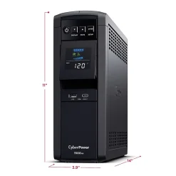 CyberPower PFC Sinewave 1500VA UPS, 12-Outlets, Black (CP1500PFCLCD)
