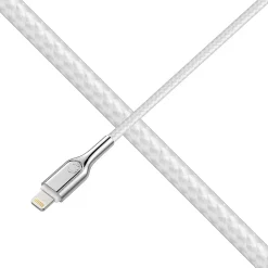 Cygnett Armored Lightning to USB-A Charge and Sync Cable, 6', White (CY2686PCCAL)