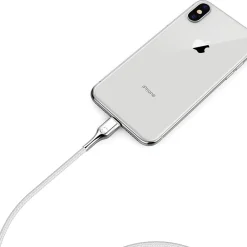 Cygnett Armored Lightning to USB-A Charge and Sync Cable, 6', White (CY2686PCCAL)