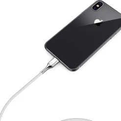 Cygnett Armored Lightning to USB-A Charge and Sync Cable, 6', White (CY2686PCCAL)
