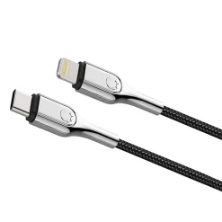 Armored Lightning to USB-C Charge and Sync Cable, 6', Black (CY2801PCCCL)<Cygnett Outlet