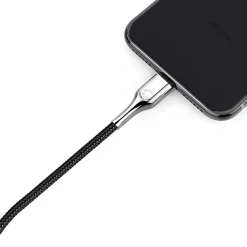 Armored Lightning to USB-A Charge and Sync Cable, 3.28', Black (CY2669PCCAL)<Cygnett Online