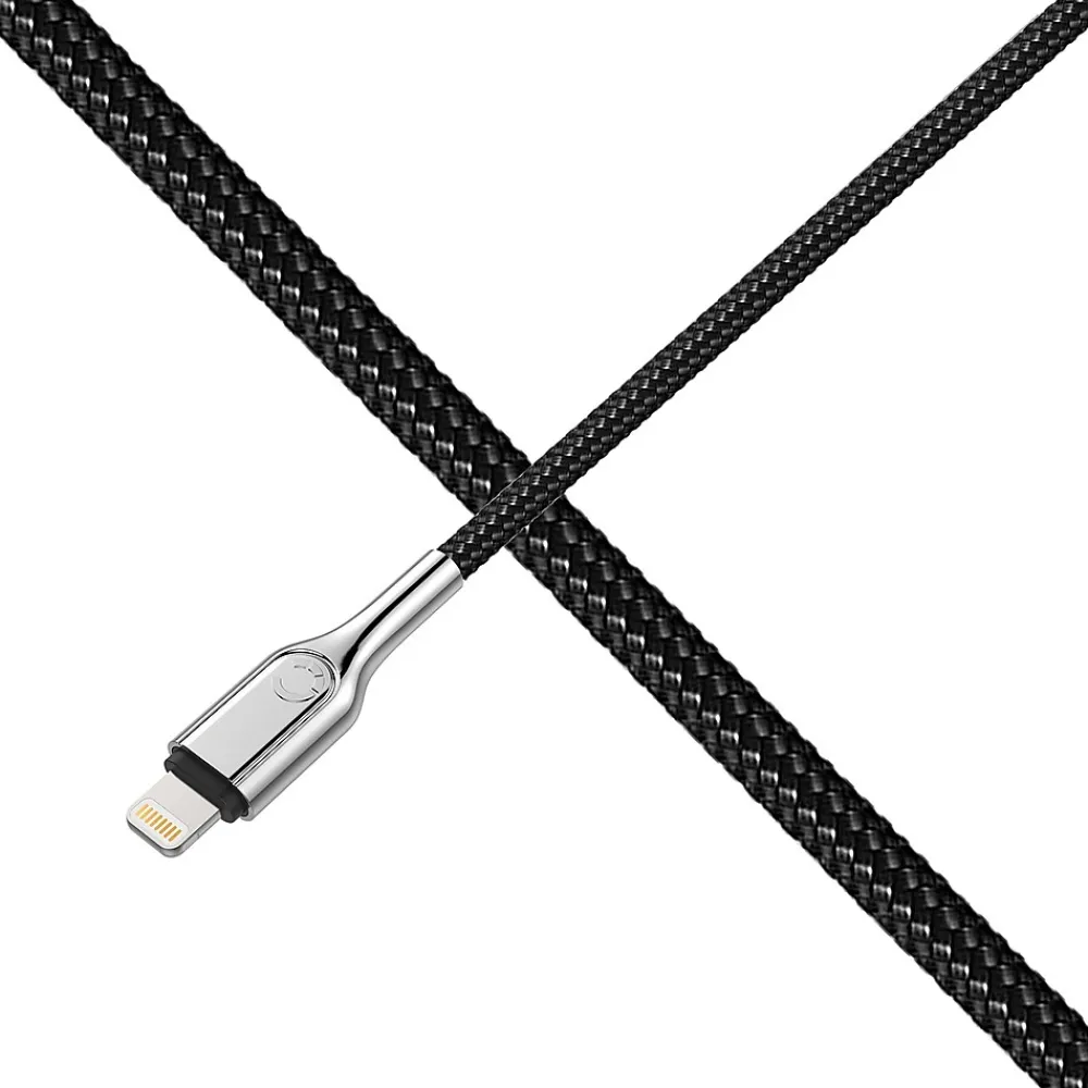 Armored Lightning to USB Charge and Sync Cable, 6', Black (CY2670PCCAL)<Cygnett Best