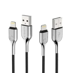 Armored Lightning to USB Charge and Sync Cable, 6', Black (CY2670PCCAL)<Cygnett Best