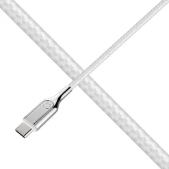 Charge and Sync Cable, Armored 2.0 USB-C to USB-A Cable, 3' White (CY2697PCUSA)<Cygnett New