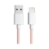 Cool Cables USB Type-C to Lightning Charging Cable, 3 ft., Pink/White (A-LIGHT-PINK)<3D Luxe Outlet
