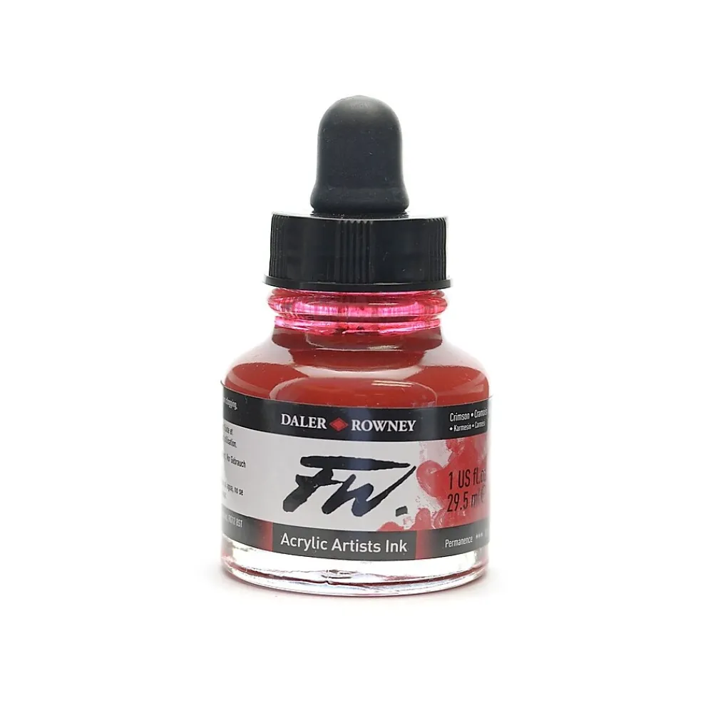 Pens|Daler-Rowney Fw Artists' Ink, Crimson, 1Oz, 2/Pack (65203-Pk2)