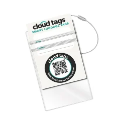 Cloud Tags Luggage Tag, White/Green, 4/Pack (10114)<Davis Group Outlet