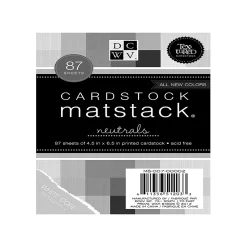 Card Stock*DCWV Matstack Neutrals Cardstocks, Assorted Colors, 87 Sheets/Pack (MS-007-00002)