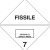 Labels|Decker Tape Products Decker Tape "Fissile" Label, 4" x 4", 500/RL