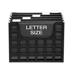 File Storage|Esselte DecoFlex Hanging File Box, Letter Size, Black (PFX 23013)
