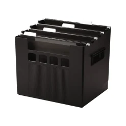 File Storage|Esselte DecoFlex Large Capacity Desktop File Box, Letter Size, Black (PFX 43013)