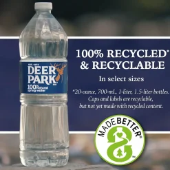 Deer Park 100% Natural Spring Water, Regular Flavor, 700ml Bottles with Sport Cap, 24/Carton (12255163)