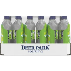 Deer Park Sparkling Water, Zesty Lime, 16.9 oz. Bottles, 24/Carton (12349502)