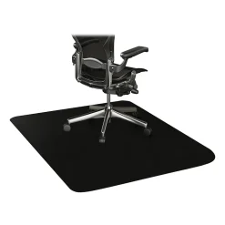 Chair Mats*Deflect-O Black Mat Hard Floor Chair Mat, 45" x 53'', Black (CM21242BLKCOM)