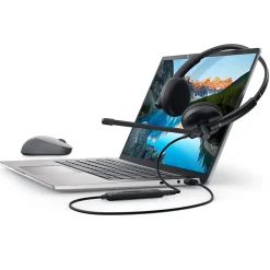 Discount Dell Noise Canceling Stereo On Ear Headset, USB-A/3.5mm (WH1022)