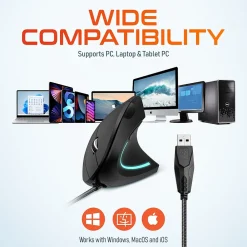 New Delton Ergonomic 12 Optical USB Mouse, Black (DMERG12-U)