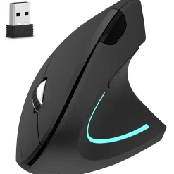 Outlet Delton Ergonomic 12 Wireless Ergonomic Optical 2.4 GHz Gaming Mouse, Black (DMERG12-WB)