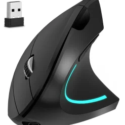 Best Delton Ergonomic 12 Wireless Right Handed Optical 2.4 GHz Gaming Mouse, Black (DMERG12-WR )