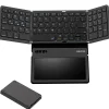 New Delton F92 Foldable Portable Wireless Keyboard with Touchpad, Black (DKBF92)