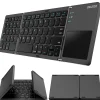 New Delton F75 Small Wireless Foldable Portable Keyboard and Touchpad, Black (DKBF75)