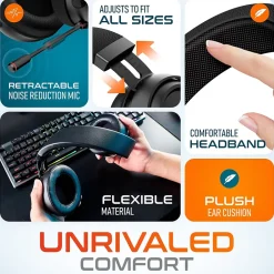 Hot Delton G520 Wireless Noise Canceling Bluetooth Stereo Business/Gaming Over-the-Ear Computer Headset, Black (DBHG520)