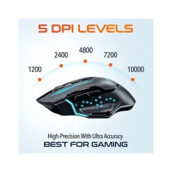 Online Delton G37 Wireless Optical Gaming Mouse, Black (DMGAM37ERG)