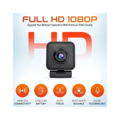 Outlet Delton HD 1080p Wireless Webcam, 2.1 Megapixels, Black (DCWC50)
