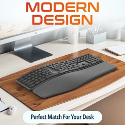 Best Delton KB250 Wireless Ergonomic Keyboard, Black (DKBE250-WB)