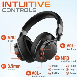 Discount Delton M201 Wireless Active Noise Cancelling Bluetooth Stereo Business Computer Headset, Black (DBHM201D)