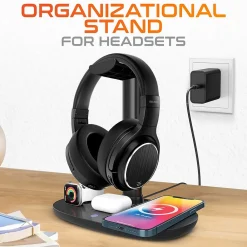 Sale Delton M101 Wireless Noise Canceling Bluetooth Stereo Computer Headset and Stand, Black (DHSWC1101XD)