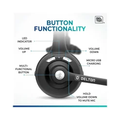 Online Delton Noise Canceling Bluetooth On Ear Mobile Headset, Black, 2/Pack (DBTHEAD10XBTDLX2)