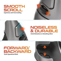 Outlet Delton S22 Vertical Wireless Optical 2.4 GHz Mouse, Black (DMERGS22-WB)